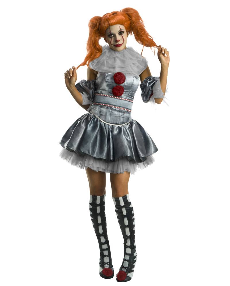Pennywise IT Damenkostüm als Halloween Kostüm M von Horror-Shop.com