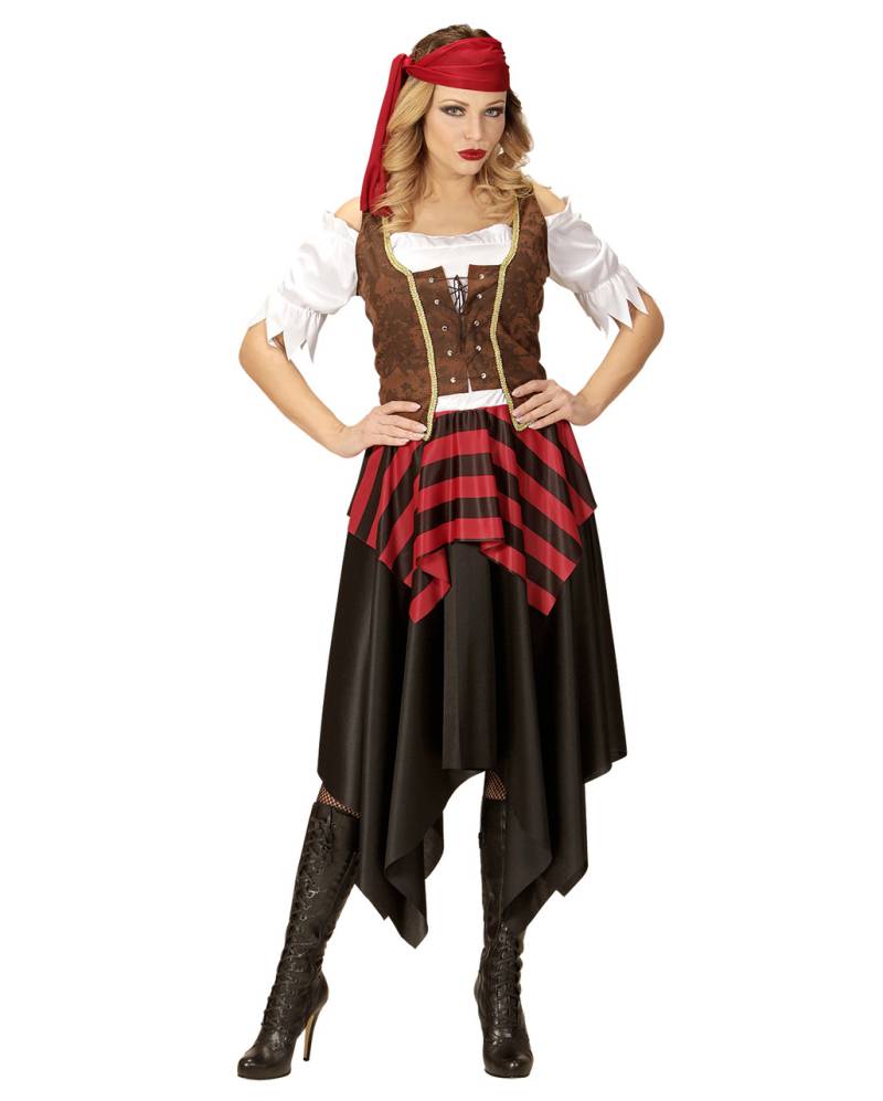 Piratin der Meere Kostüm für Fasching & Karneval XL von Horror-Shop.com