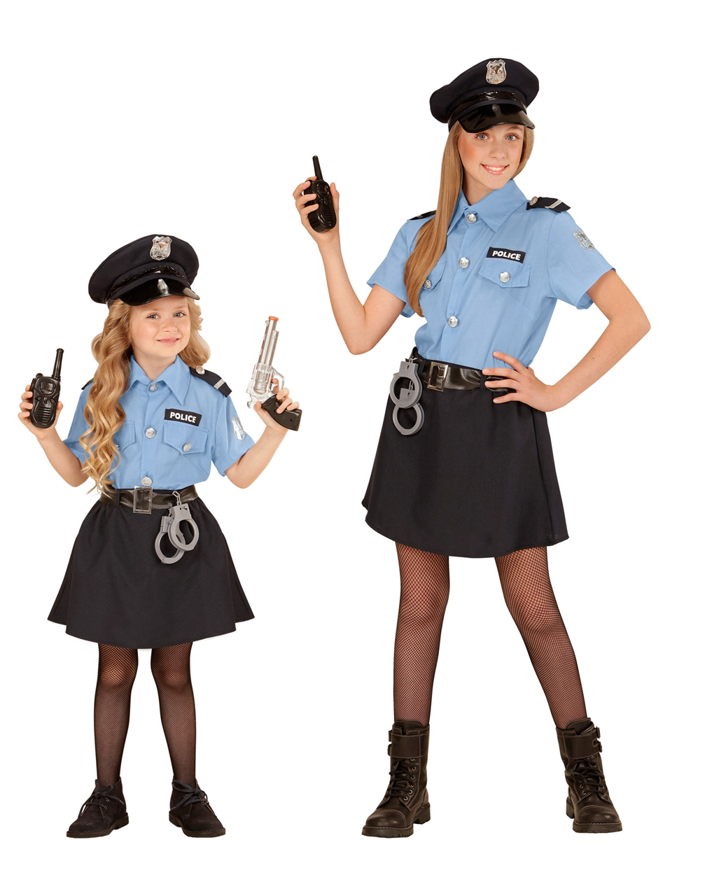 Polizistin Kinderkostüm für Kinderfasching M-140 von Horror-Shop.com