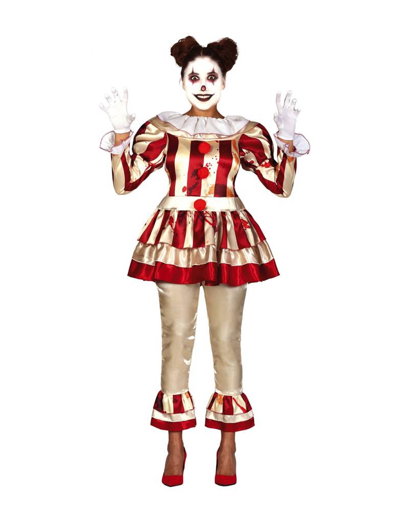 Pretty Killer Clown Damen Kostüm für Erwachsene ➔  L von Horror-Shop.com