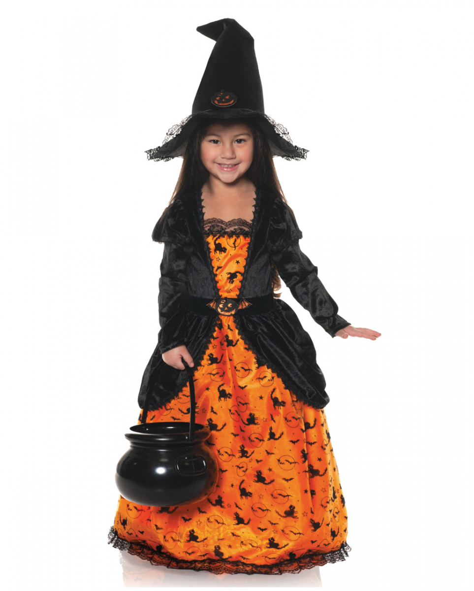 Pumpkin Hexe mit Hut Kinderkostüm M