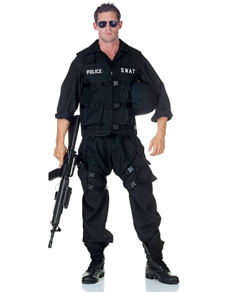 S.W.A.T. Officer Kostüm XXL US Polizeiuniform von Horror-Shop.com