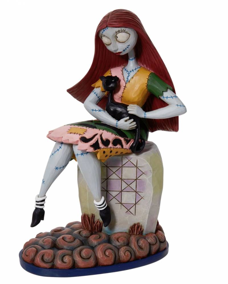 Sally auf Grabstein mit Katze Sammelfigur 19 cm ➤ von Horror-Shop.com