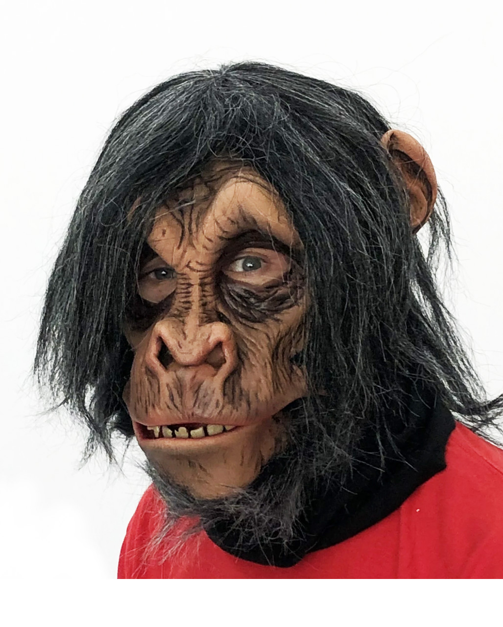 Schimpansen Maske Deluxe  Affen Maske kaufen von Horror-Shop.com