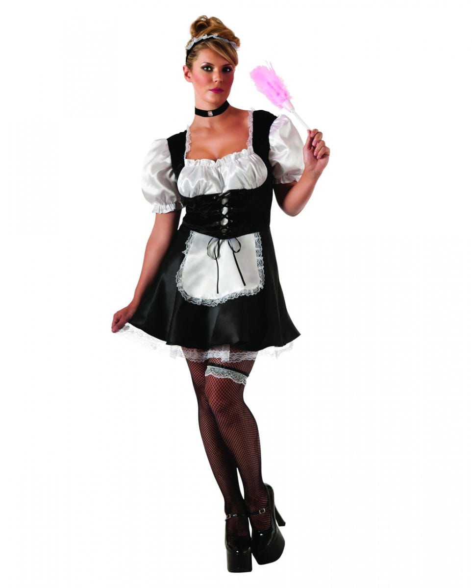 Sexy Hausmädchen Kostüm Plus Size als French Maid von Horror-Shop.com