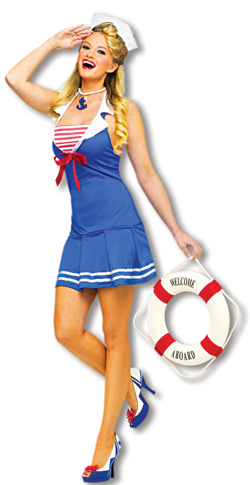 Sexy Sailor Kostüm  Sexy Karnevalskostüme jetzt online kaufen SM von Horror-Shop.com