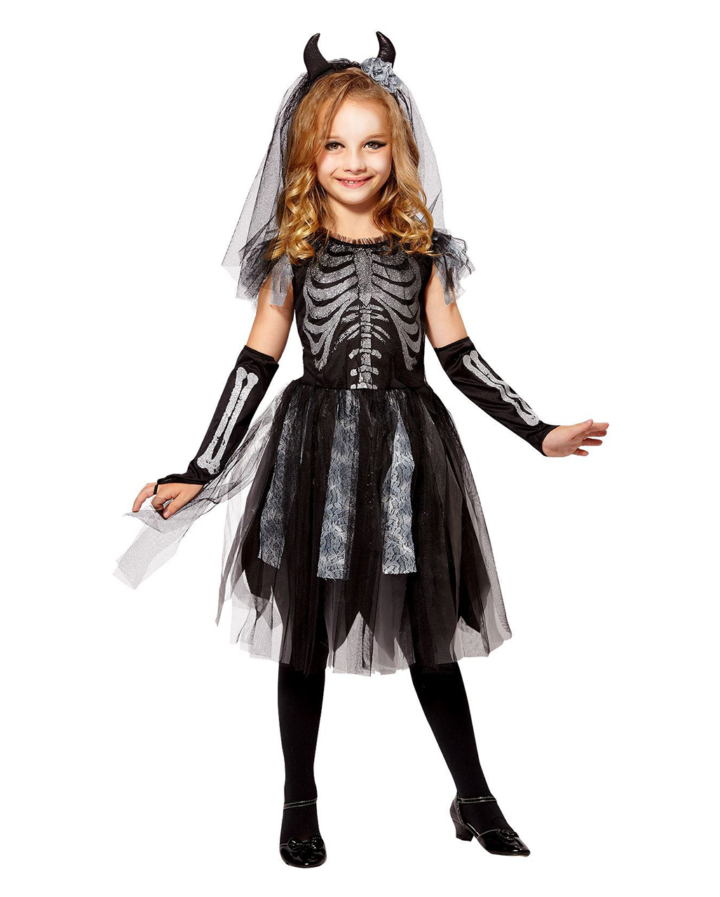Skeledev Bride Kinder Kostüm  Halloween Verkleidung 11-13 Jahre von Horror-Shop.com