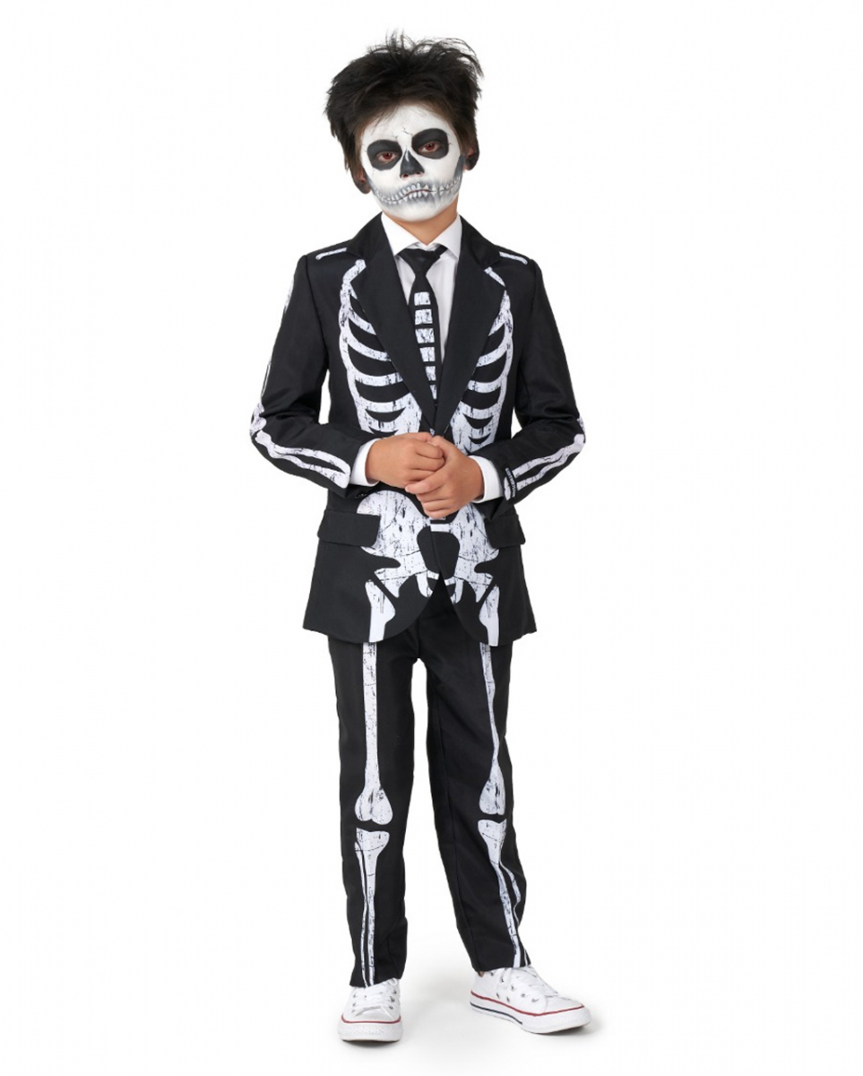 Skeleton Grunge Anzug für Kinder - Suitmeister ★ S von Horror-Shop.com