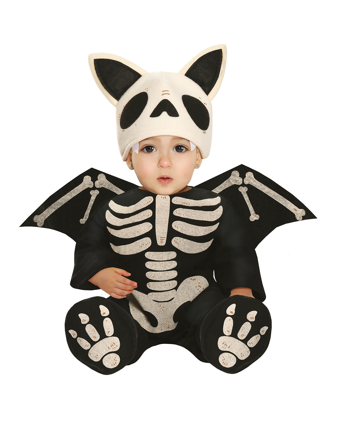 Skelett Fledermaus Babykostüm mit Flügeln