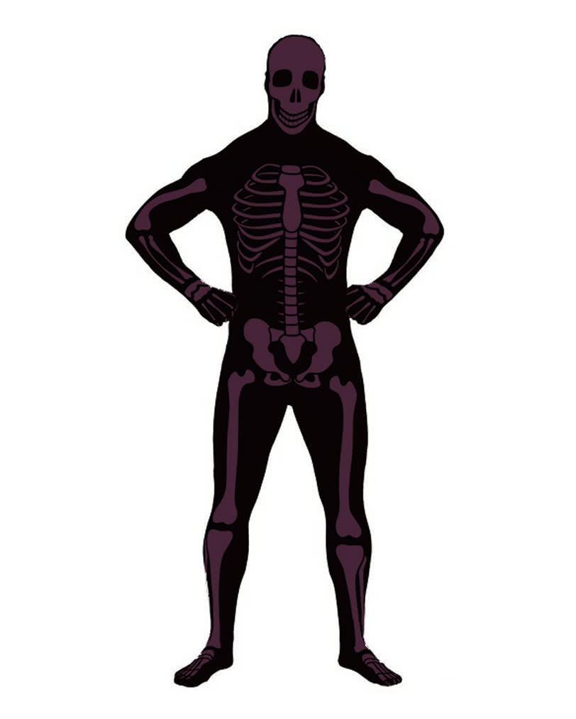 Skelett Ganzkörperanzug Halloween Kostüm kaufen L von Horror-Shop.com