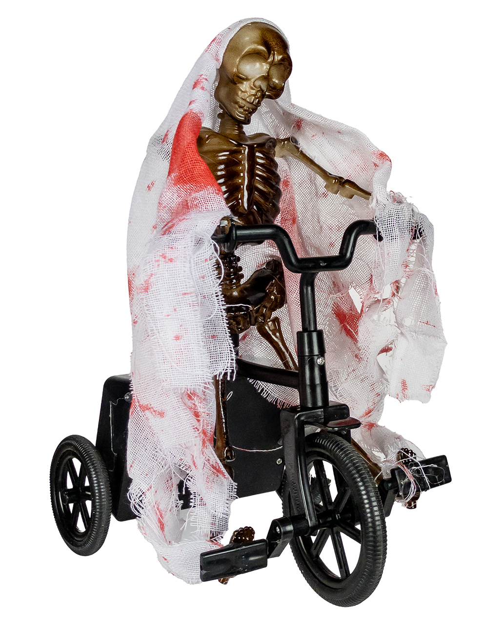 Skelett auf Dreirad Animatronic mit Licht & Sound für Halloween von Horror-Shop.com