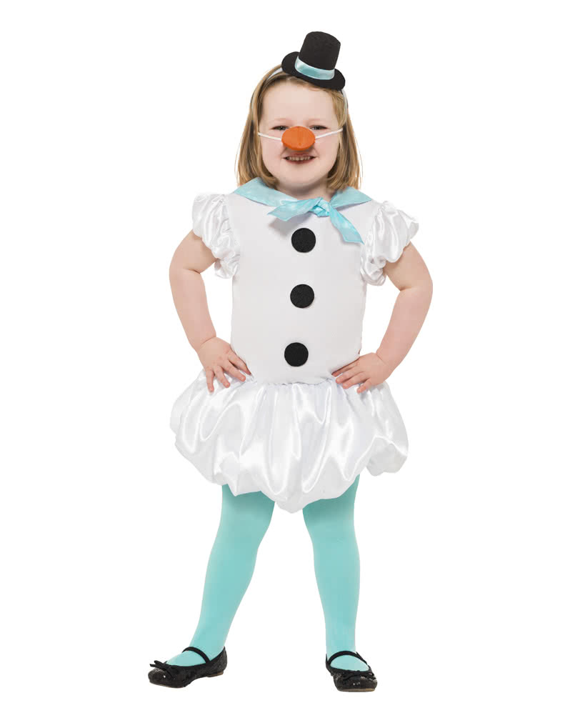 Snowgirl Kinderkostüm   Schneemann Kostüm für Mädchen S von Horror-Shop.com
