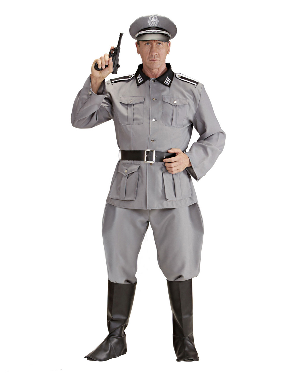 Soldaten Uniform Grau für Halloween S von Horror-Shop.com