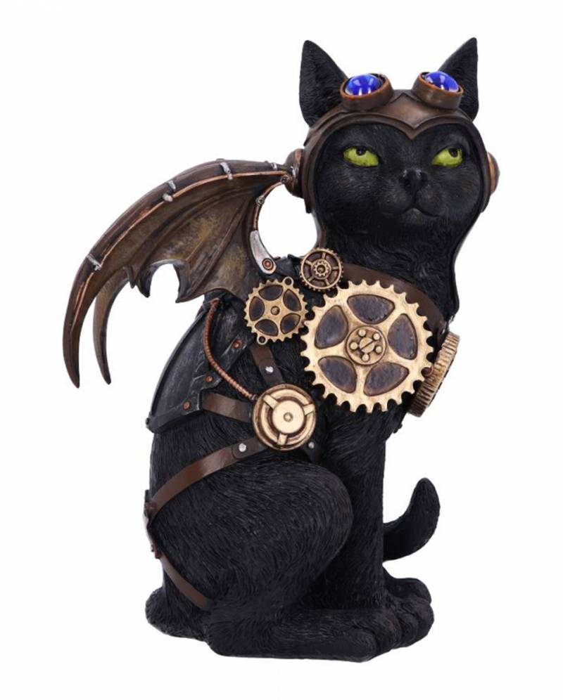 Steampunk Feline Flight Katzen Figur 22,7cm als Geschenk von Horror-Shop.com