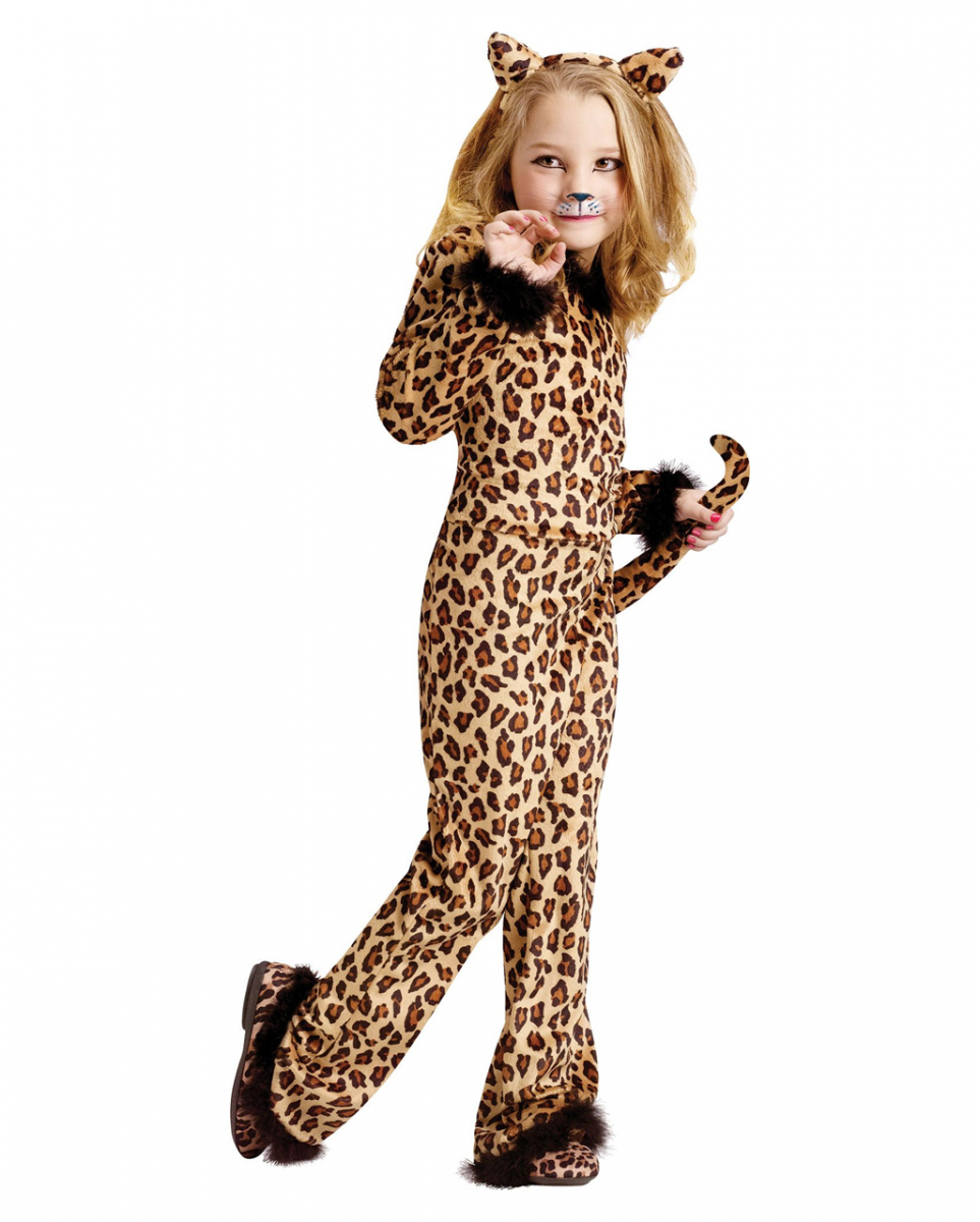 Süßer Leopard Kinderkostüm für Fasching S von Horror-Shop.com