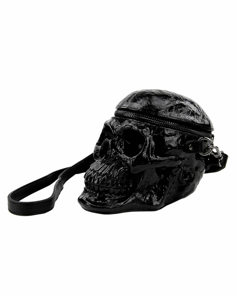 Totenkopf Handtasche Vinyl als Gothic Accessoire von Horror-Shop.com