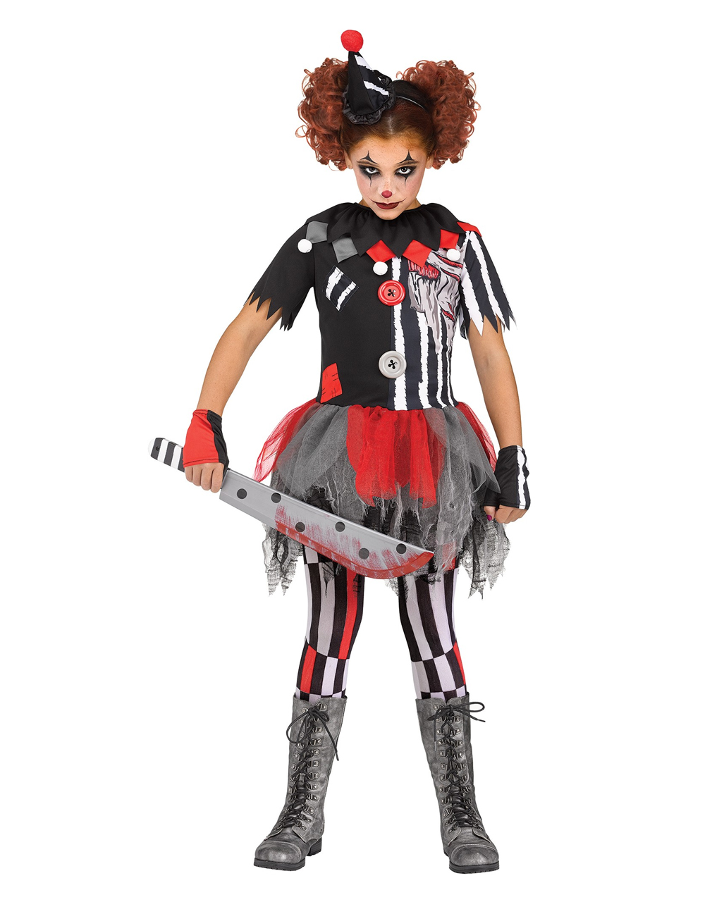 Unheimlicher Zirkusclown Kinder Kostüm kaufen XL von Horror-Shop.com