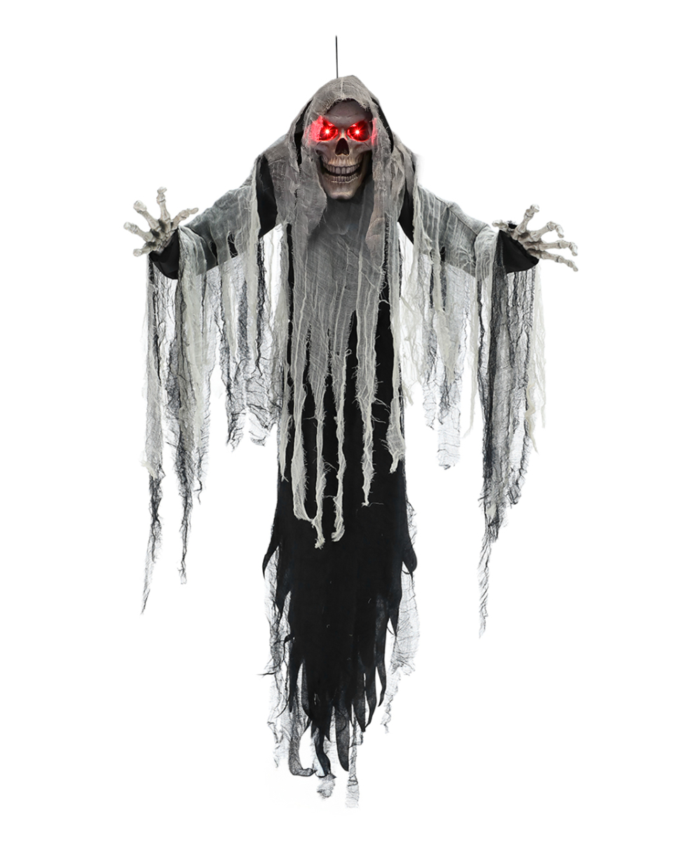 Unheimliches Skelett Phantom Hängefigur mit Licht & Sound 182cm von Horror-Shop.com