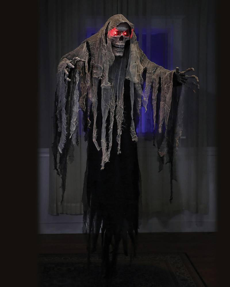 Unheimliches Skelett Phantom Hängefigur mit Licht & Sound 182cm von Horror-Shop.com