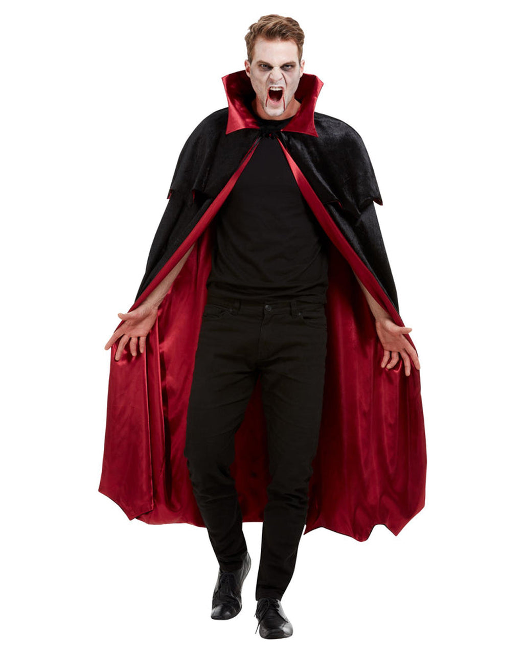 Vampir Cape Velours Deluxe für Erwachsene