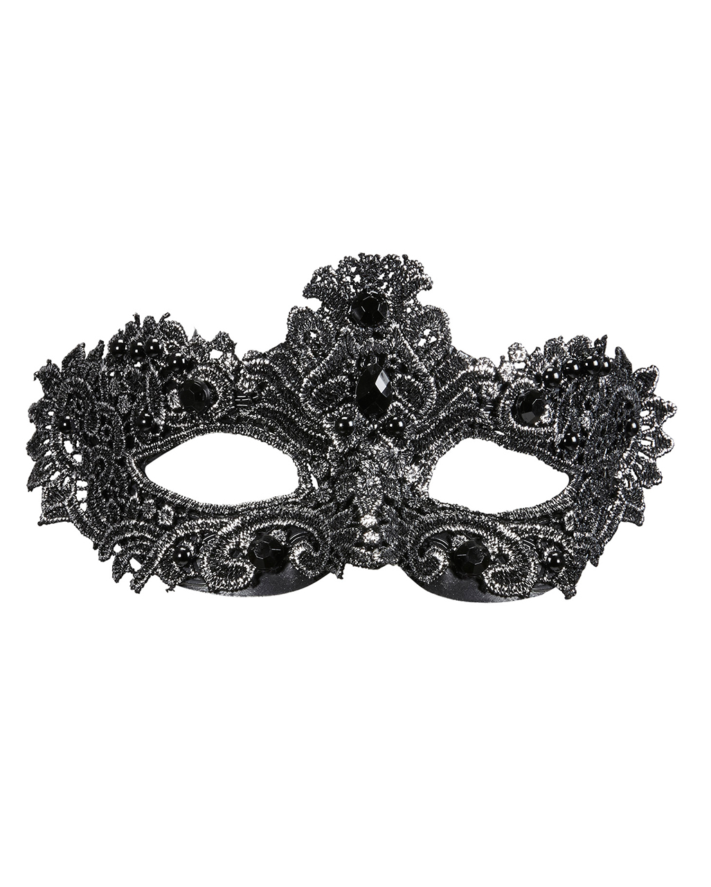 Venezianische Augenmaske Noblesse Silber für Bälle von Horror-Shop.com