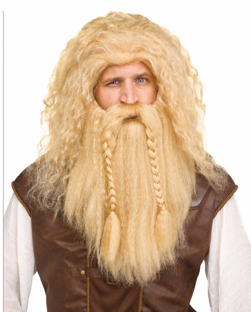 Vikinger Perücke mit Bart Blond Vikinger Perücke mit Bart Blond