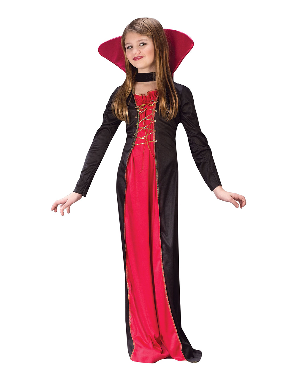 Viktorianisches Vampirmädchen Kostüm für Halloween M 8-10 Jahre von Horror-Shop.com