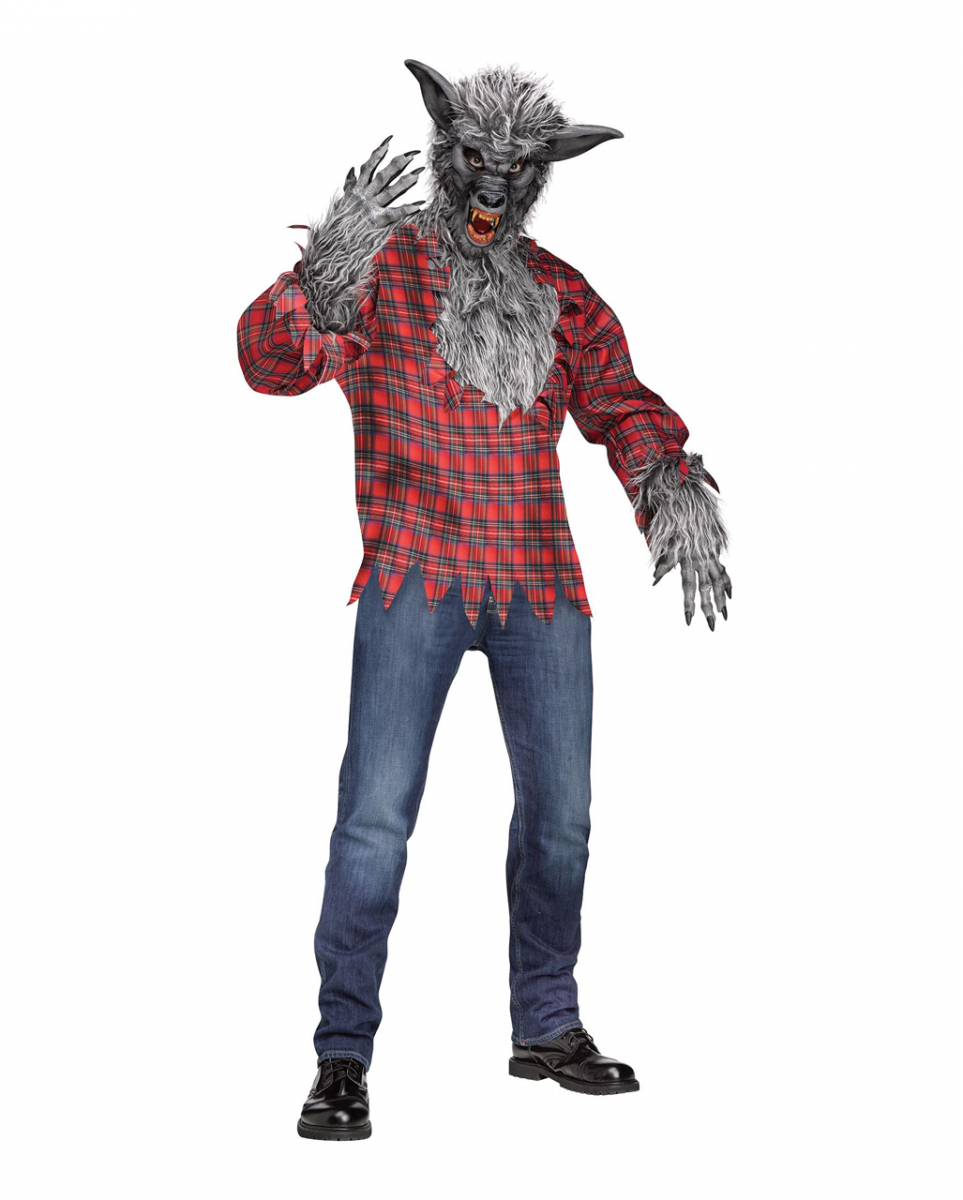 Werwolf Kostüm Grau für Halloween von Horror-Shop.com