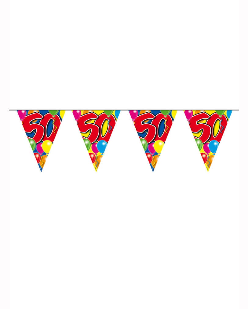 Wimpelkette Ballons 50 Jahre