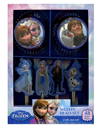 48 TLG. Disney Kindergeburtstags Muffin Set Frozen von Horror-Shop
