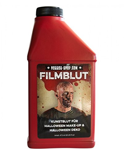 Buosha Horror-Shop Halloween Kunstblut als Theaterblut für Spezialeffekte mit Applicatorbürste, Flasche, Rot, nicht wasserfest, für alle Hauttypen, Flüssigkeit, Blut, unisex Buosha Horror-Shop Halloween Kunstblut als Theaterblut für Spezialeffekte mit Applicatorbürste, Flasche, Rot, nicht wasserfest, für alle Hauttypen, Flüssigkeit, Blut, unisex von Horror-Shop