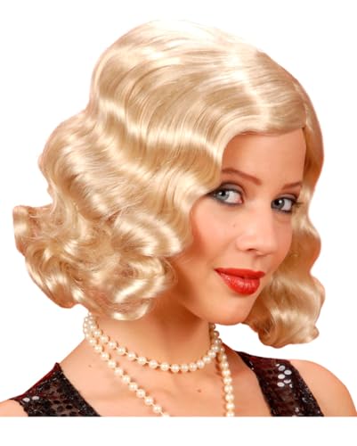 Horror-Shop 20er Jahre Charleston Perücke blond mit Wasserwelle für Fasching & Karneval Horror-Shop 20er Jahre Charleston Perücke blond mit Wasserwelle für Fasching & Karneval von Horror-Shop