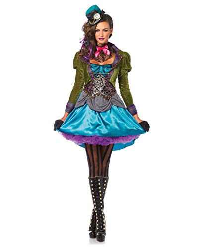 Horror-Shop 3-tlg. Mad Hatter verrückte Hutmacherin Kostüm für Damen L von Horror-Shop