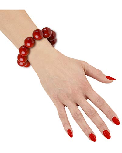 Horror-Shop 70er Jahre Armband mit großen Perlen Rot Horror-Shop 70er Jahre Armband mit großen Perlen Rot von Horror-Shop