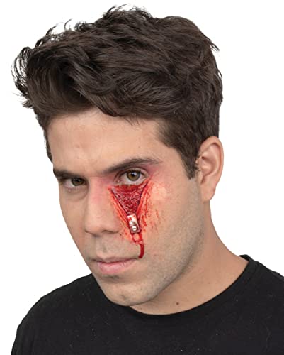 Horror-Shop Auge mit Reißverschluss als Special Make-up Latexwunde von Horror-Shop