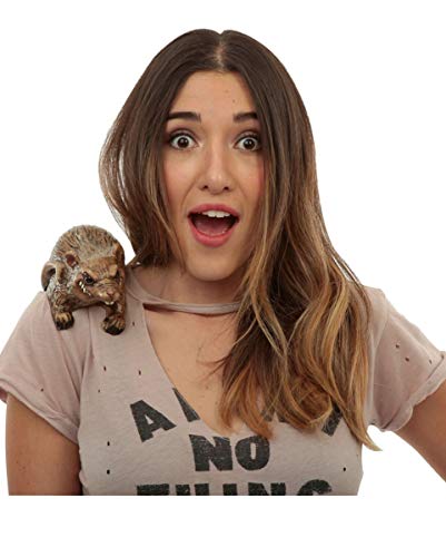 Horror-Shop Braune Ratte Buddy zum Anklipsen auf der Schulter Horror-Shop Braune Ratte Buddy zum Anklipsen auf der Schulter von Horror-Shop