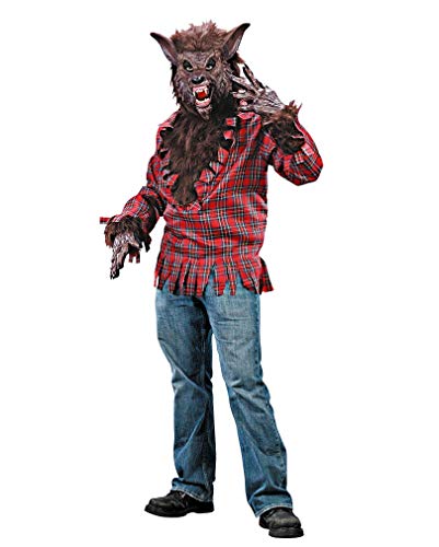 Horror-Shop Braunes Werwolf Kostüm mit Maske von Horror-Shop