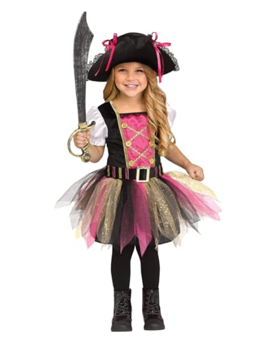 Horror-Shop Captain Cutie Piraten Kleinkinder Kostüm mit Dreispitz S (1-2 Jahre) von Horror-Shop