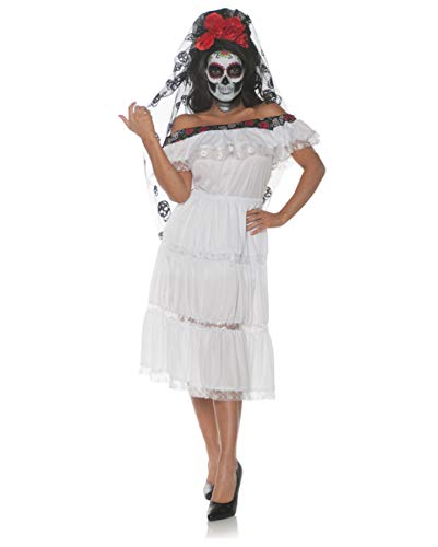 Horror-Shop Dia de Los Muertos Totenkopf Senorita Kostüm XL von Horror-Shop