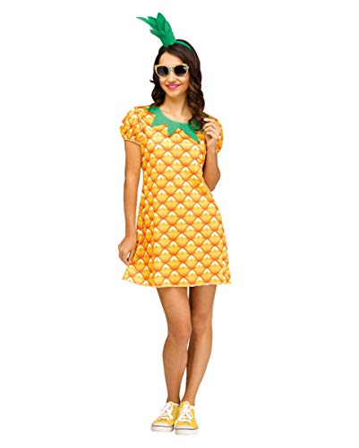Horror-Shop Freche Ananas Verkleidung mit Haarreifen M/L von Horror-Shop