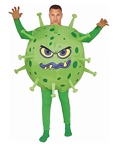 Horror-Shop Giftiggrünes Corona Virus Aufblaskostüm für Halloween & Fasching von Horror-Shop