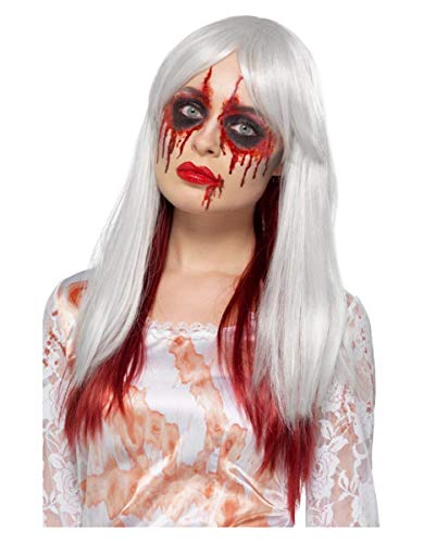 Horror-Shop Grau-rote Blut Ombre Perücke Deluxe | Hitzebeständig | Stylebar Horror-Shop Grau-rote Blut Ombre Perücke Deluxe | Hitzebeständig | Stylebar von Horror-Shop