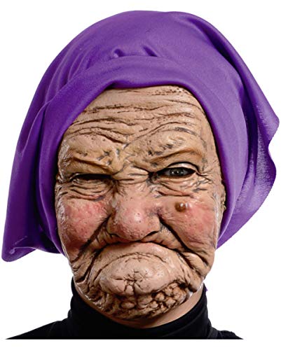 Horror-Shop Grimmige Oma Maske mit Kopftuch als Faschingsmaske Horror-Shop Grimmige Oma Maske mit Kopftuch als Faschingsmaske von Mcties