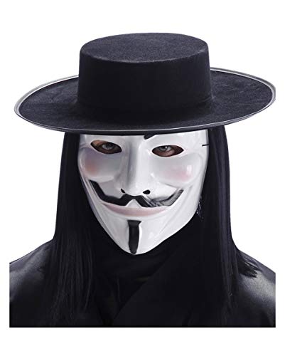 Horror-Shop Guy Fawkes Vendetta Maske als Kostüm Zubehör von Horror-Shop