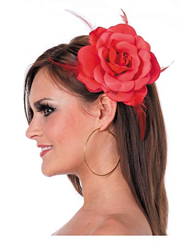 Horror-Shop Haargummi mit roter Rose als Kostümzubehör für Fasching & Motto Party Horror-Shop Haargummi mit roter Rose als Kostümzubehör für Fasching & Motto Party von Horror-Shop