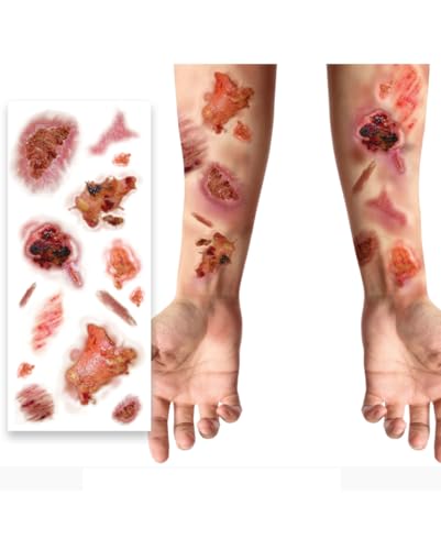 Horror-Shop Infizierte Wunden Tattoos zum Aufkleben von Horror-Shop