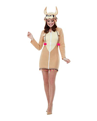 Horror-Shop Kurzes Lama Kostüm Kleid für Erwachsene zu Karneval und Halloween L von Horror-Shop