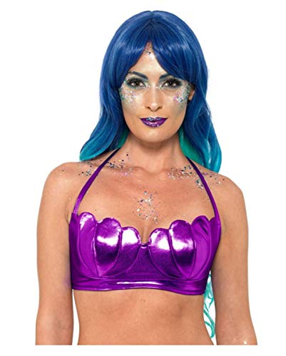 Horror-Shop Lila Meerjungfrau Muschel Bikini Oberteil als Kostümzubehör von Horror-Shop
