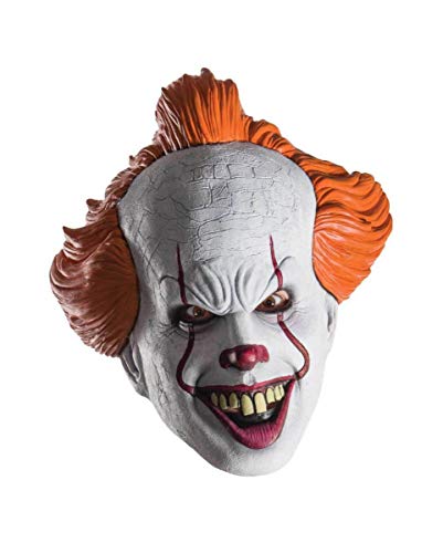 Horror-Shop Lizenzierte Pennywise Halbmaske aus dem Remake von Es als Halloween Verkleidung von Horror-Shop