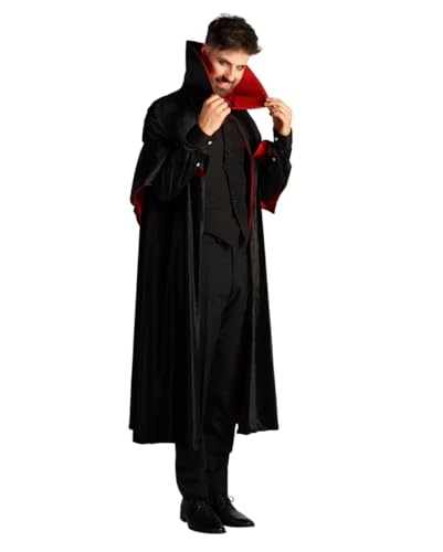Horror-Shop Luxuriöses Vampir Cape mit Stehkragen von Horror-Shop